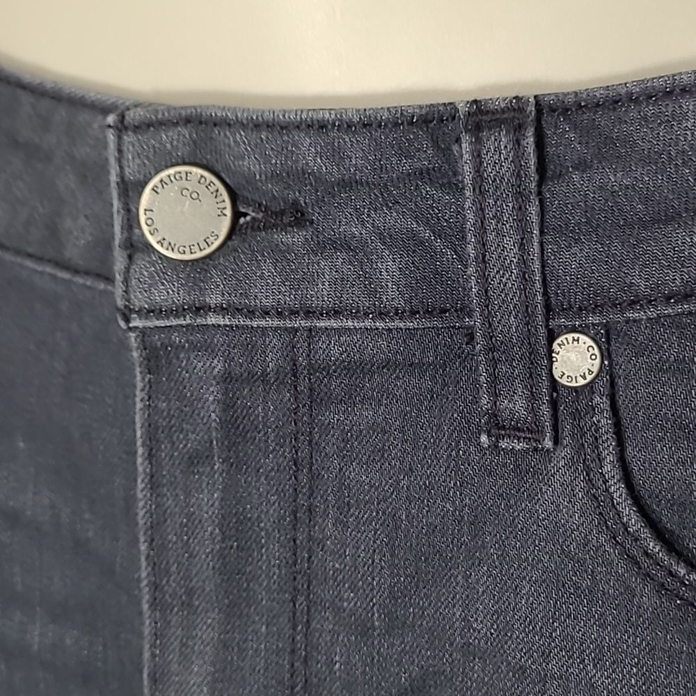 PAIGE Margot Short W/ 27 Indigo High Rise Raw Hem 2800000-IND NWT - Picture 4 of 13